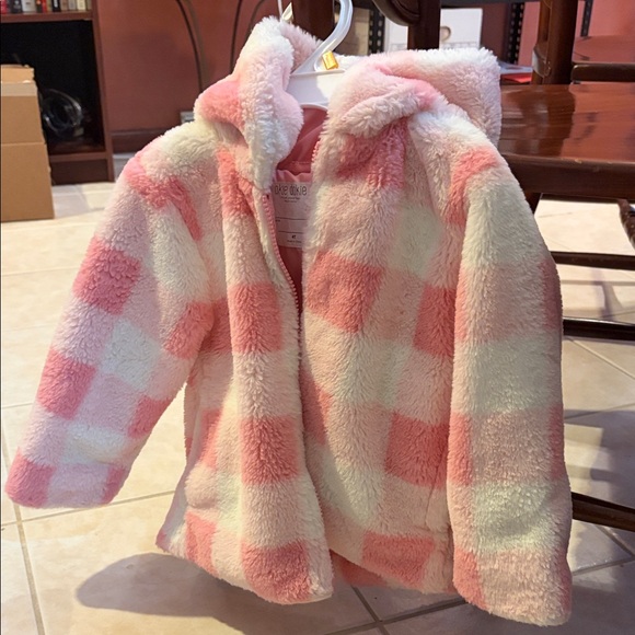 okie dokie Other - Okie Dokie Pink and White Checkered Puffer Jacket